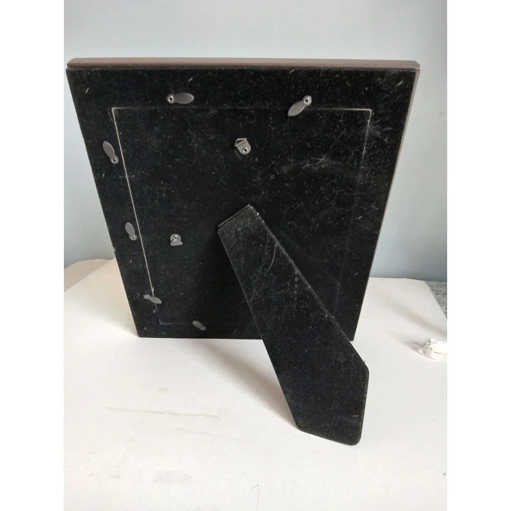 Vintage Carved Ornate Solid Wood Glass-Velvet Back 8 X 10 Photo Frame